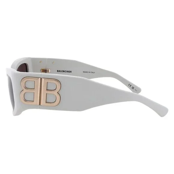 New Balenciaga Grey Cat Eye Ladies Sunglasses BB0321S 010 57 BB0321S 010 57Wom